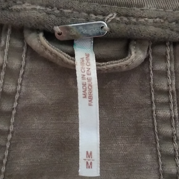 Free People Collapsing Snap Front Cotton Jacket Md - Picture 5 of 10